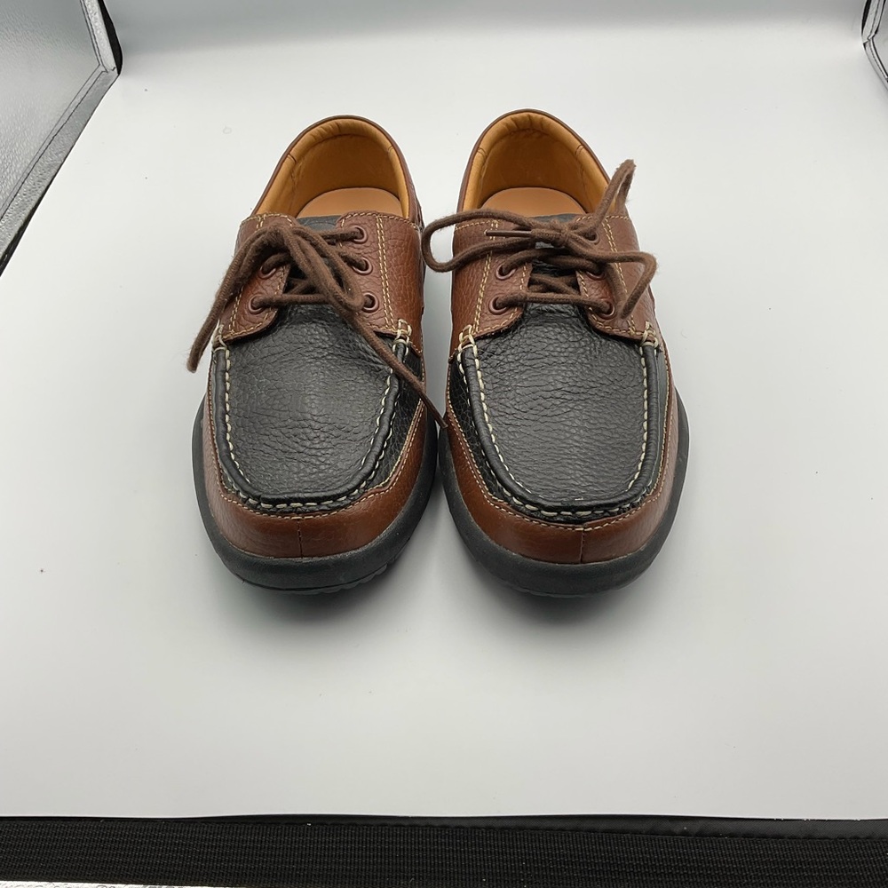 Dr. Comfort Patrick Men's 8.5M Brown Black Leather Therapeutic Boat Shoes